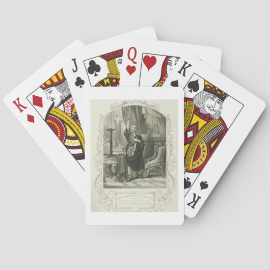 Herr George Bennett als Apemantus, Szene 2 der Spielkarten (Rückseite)