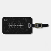 Herr Gepäckanhänger, schwarz Gepäckanhänger (Vorderseite horizontal)