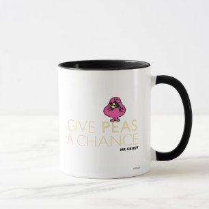 Herr Gierig Gib Erbsen eine Chance Tasse