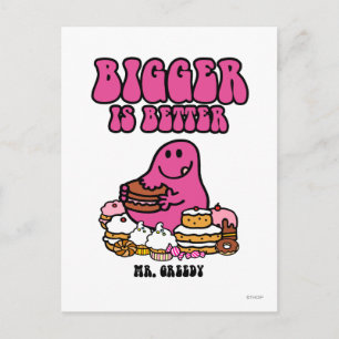 Herr Gierig Größer ist besser Postkarte