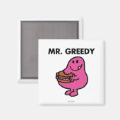 Herr Gierig isst Kuchen Magnet (Vorderseite/Rückseite)