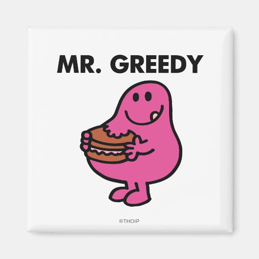 Herr Gierig isst Kuchen Magnet (Vorne)