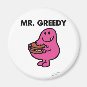 Herr Gierig isst Kuchen Magnet