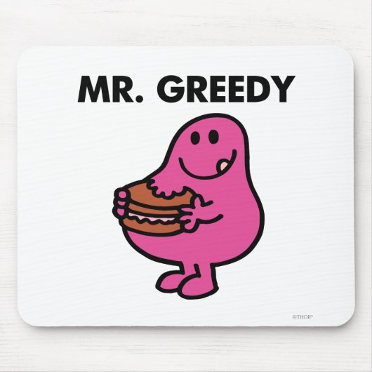 Herr Gierig isst Kuchen Mousepad (Vorne)