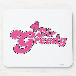 Herr Gierig Rosa Schrift Mousepad