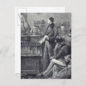 Herr Gladstone hielt seine Maidenrede Postkarte (Vorne/Hinten)