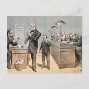 Herr Gladstone und seine Mitarbeiter Postkarte