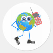 Herr Global Runder Aufkleber (Vorderseite)