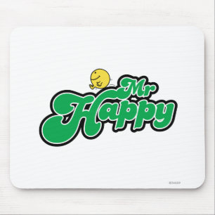 Herr Glück rutscht grüne Buchstaben herunter Mousepad