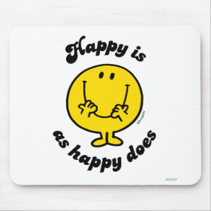 Herr Glücklich Glücklich ist, wer glücklich mach Mousepad