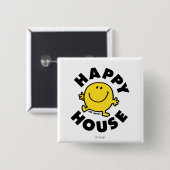 Herr Glücklich | Glückliches Haus Button (Vorne & Hinten)