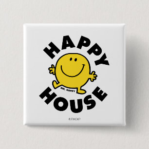 Herr Glücklich Glückliches Haus Button