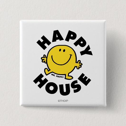 Herr Glücklich | Glückliches Haus Button (Vorderseite)
