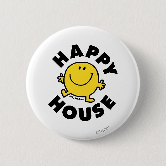 Herr Glücklich | Glückliches Haus Button (Vorderseite)