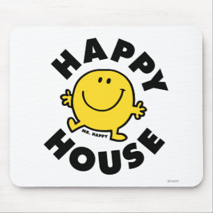 Herr Glücklich Glückliches Haus Mousepad