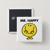 Herr Glücklich | Riesiges Smiley-Gesicht Button (Vorne & Hinten)