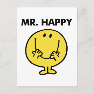 Herr Glücklich Riesiges Smiley-Gesicht Postkarte