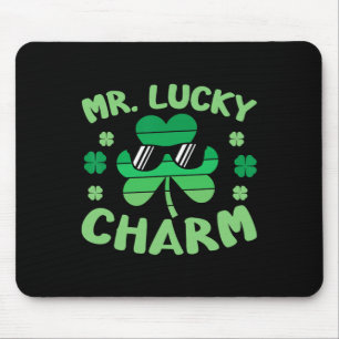 Herr Glücksbringer Sungles St Patricks Day Jungen Mousepad