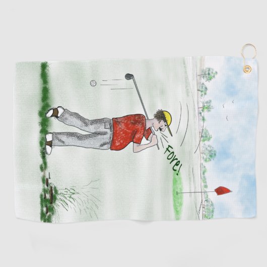 Herr Golf Towel Golfhandtuch (Horizontal)