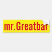Herr Greatbar Autoaufkleber (Vorne)