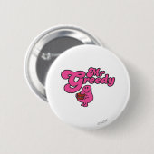 Herr Greedy Enjoying Dessert Button (Vorne & Hinten)