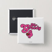 Herr Greedy Enjoying Dessert Button (Vorne & Hinten)