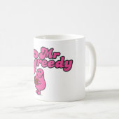 Herr Greedy Enjoying Dessert Kaffeetasse (VorderseiteRechts)