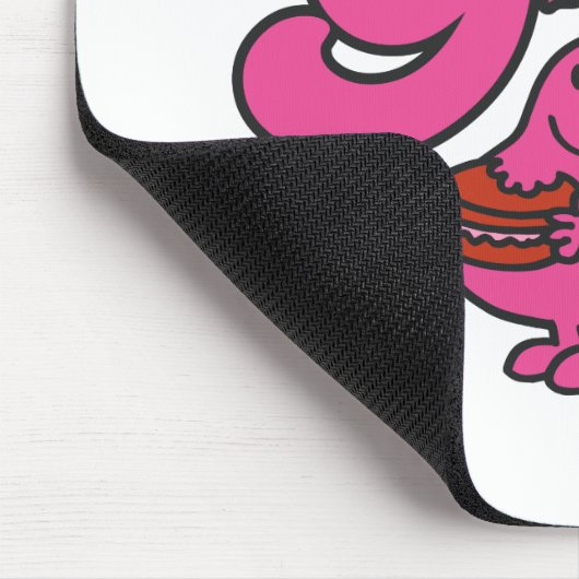 Herr Greedy Enjoying Dessert Mousepad (Ecke)