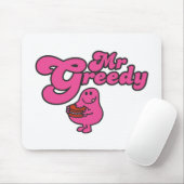 Herr Greedy Enjoying Dessert Mousepad (Mit Mouse)