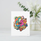 Herr Greedy | Farbige Wirbel und Sterne Postkarte (Stehend Vorderseite)