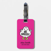 Herr Greedy Gepäckanhänger (Rückseite vertikal)