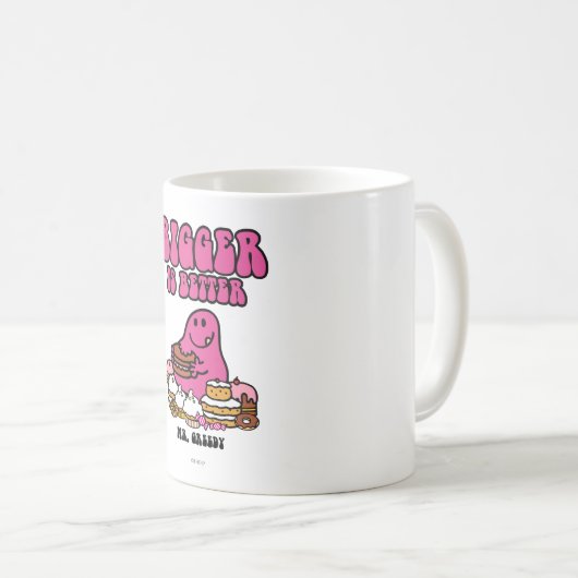 Herr Greedy | Größere ist besser Kaffeetasse (VorderseiteRechts)