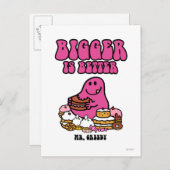 Herr Greedy | Größere ist besser Postkarte (Vorne/Hinten)