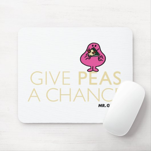 Herr Greedy | Peas A Chance Mousepad (Mit Mouse)