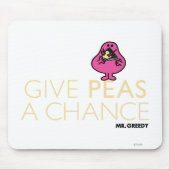 Herr Greedy | Peas A Chance Mousepad (Vorne)