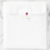 Herr Greedy | Peas A Chance Quadratischer Aufkleber (Tasche)