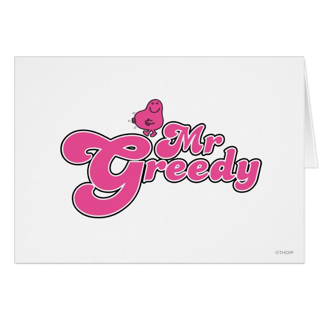 Herr Greedy | Rosa Buchstaben (Vorderseite (Horizontal))