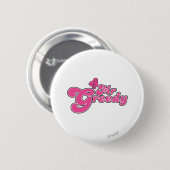 Herr Greedy | Rosa Buchstaben Button (Vorne & Hinten)