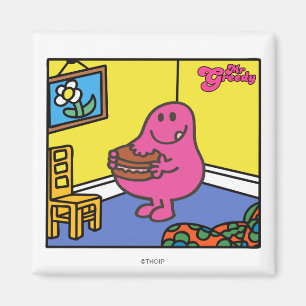 Herr Greedy   Wohnzimmeressen Magnet