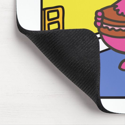 Herr Greedy | Wohnzimmeressen Mousepad (Ecke)