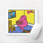 Herr Greedy | Wohnzimmeressen Mousepad (Mit Mouse)