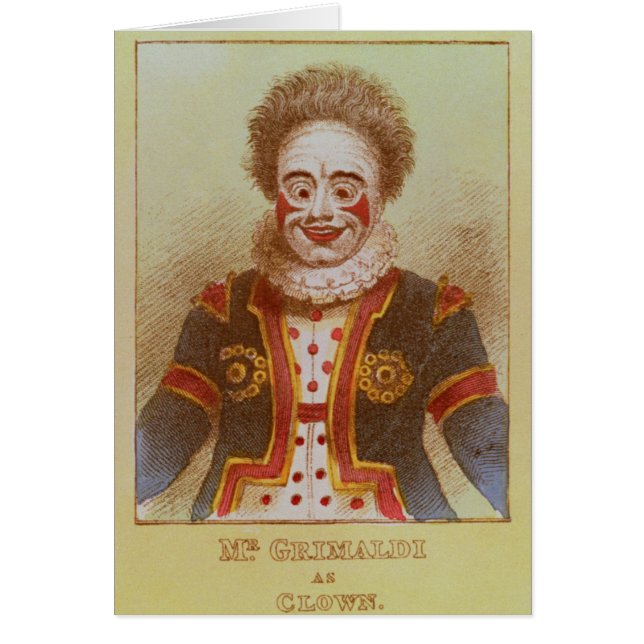 Herr Grimaldi als Clown (Vorne)
