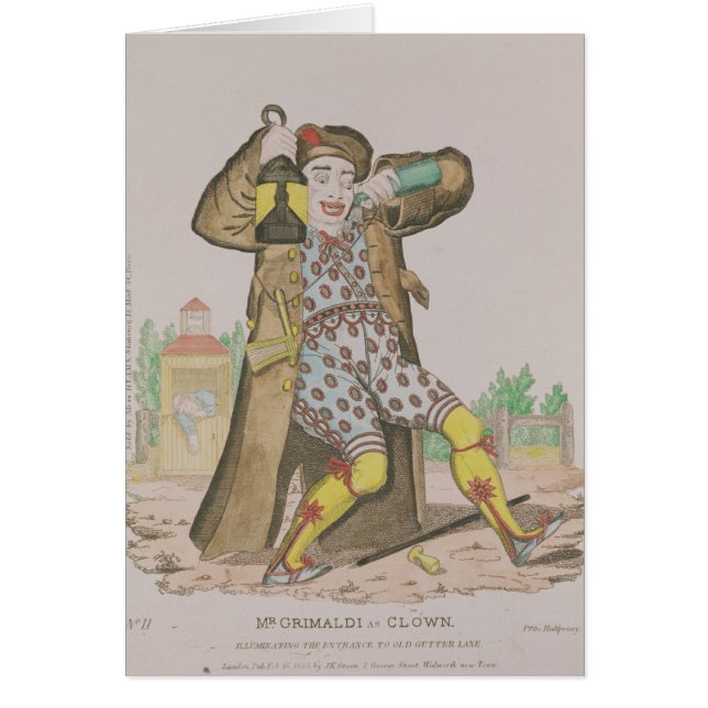 Herr Grimaldi als Clown, Belichten (Vorne)