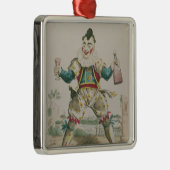 Herr Grimaldi als Clown Silbernes Ornament (Rechts)