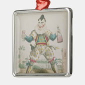 Herr Grimaldi als Clown Silbernes Ornament (Links)