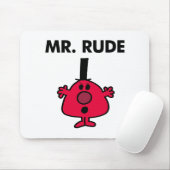 Herr Grob | Rotgesichtiger Zorn Mousepad (Mit Mouse)