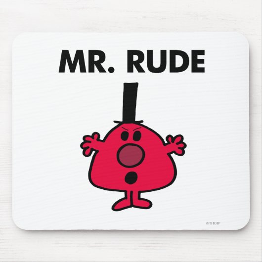 Herr Grob | Rotgesichtiger Zorn Mousepad (Vorne)