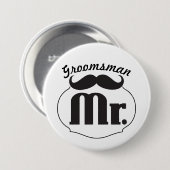 Herr Groom Mustache Button (Vorne & Hinten)