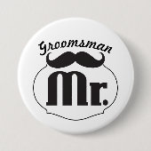 Herr Groom Mustache Button (Vorderseite)