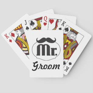 Herr Groom Mustache Spielkarten